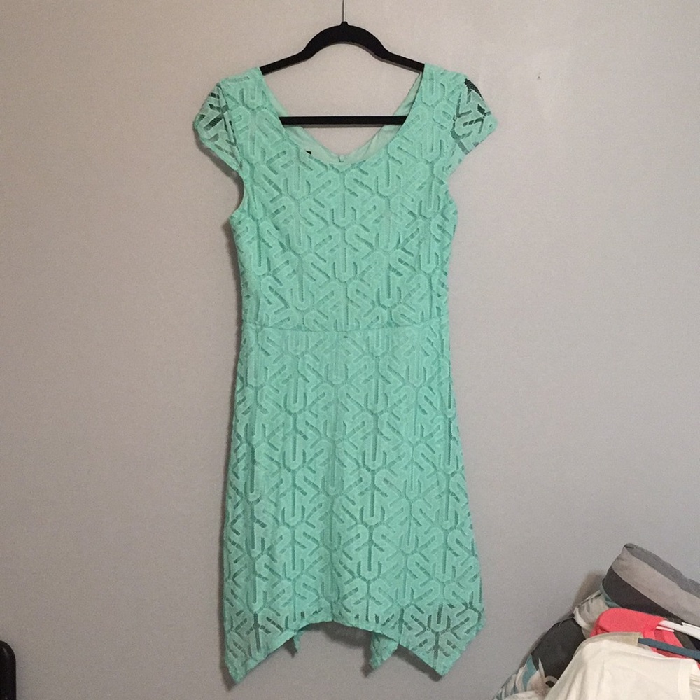 AB Studio Mint Lace Dress